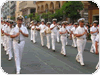 La banda della Marina Militare accompagna la sfilata